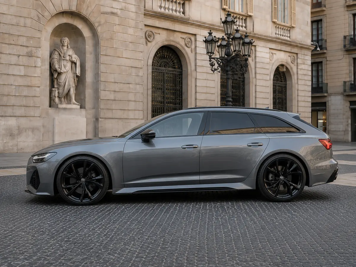 Audi RS6 2022, внешний вид — Rome Luxury Car Rental, Рим. Audi RS6 2022 года — это универсал с характером спорткара: 591 лошадиная сила, полный…