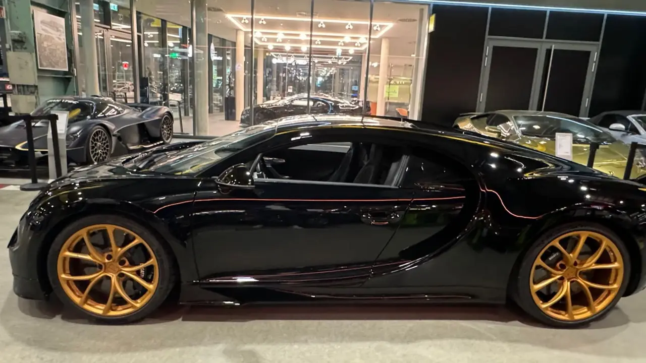 Bugatti Chiron 110 Ani 2019, exterior — Rome Luxury Car Rental, Rome. Command the Autostrada to Naples in French Hypercar Grandeur