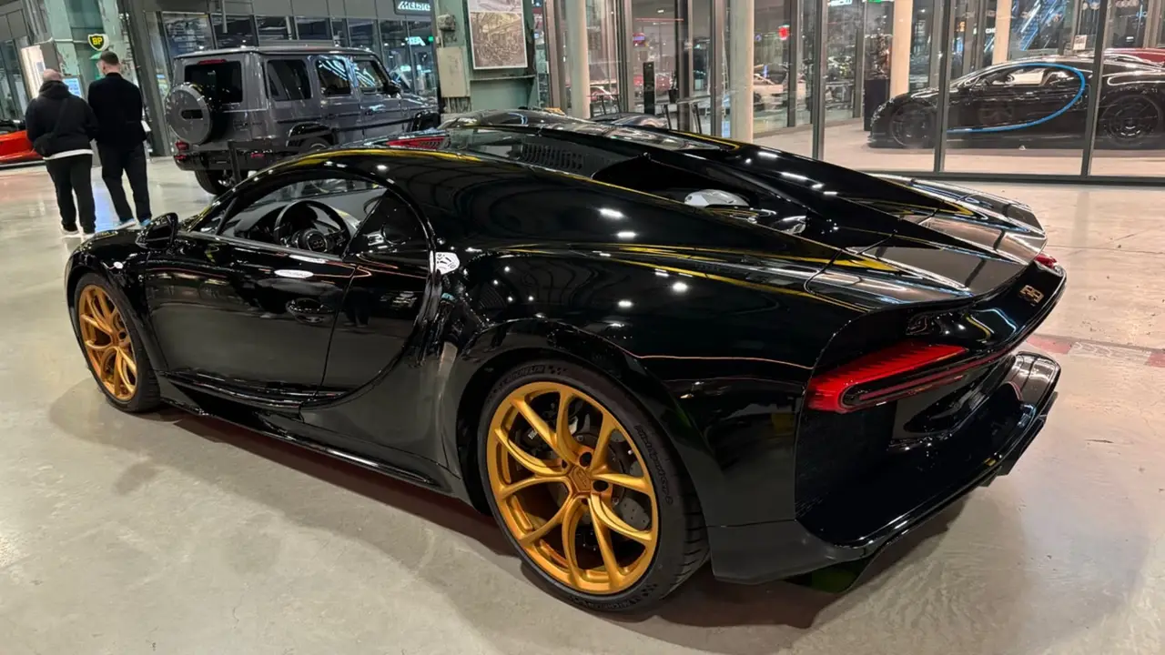 Bugatti Chiron 110 Ani 2019, front view — Rome Luxury Car Rental, Rome. Command the Autostrada to Naples in French Hypercar Grandeur