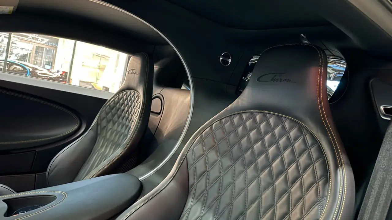 Bugatti Chiron 110 Ani 2019, dashboard — Rome Luxury Car Rental, Rome. Command the Autostrada to Naples in French Hypercar Grandeur