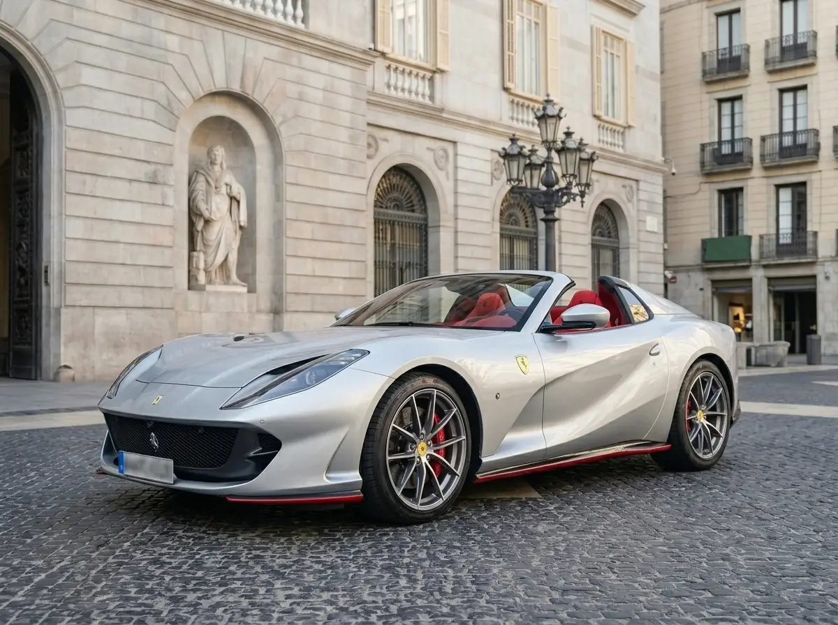 Ferrari 812 GTS 2024 — Rome Luxury Car Rental, Roma. La Ferrari 812 GTS 2024 è la berlinetta a due posti che occupa il vertice della gamma…
