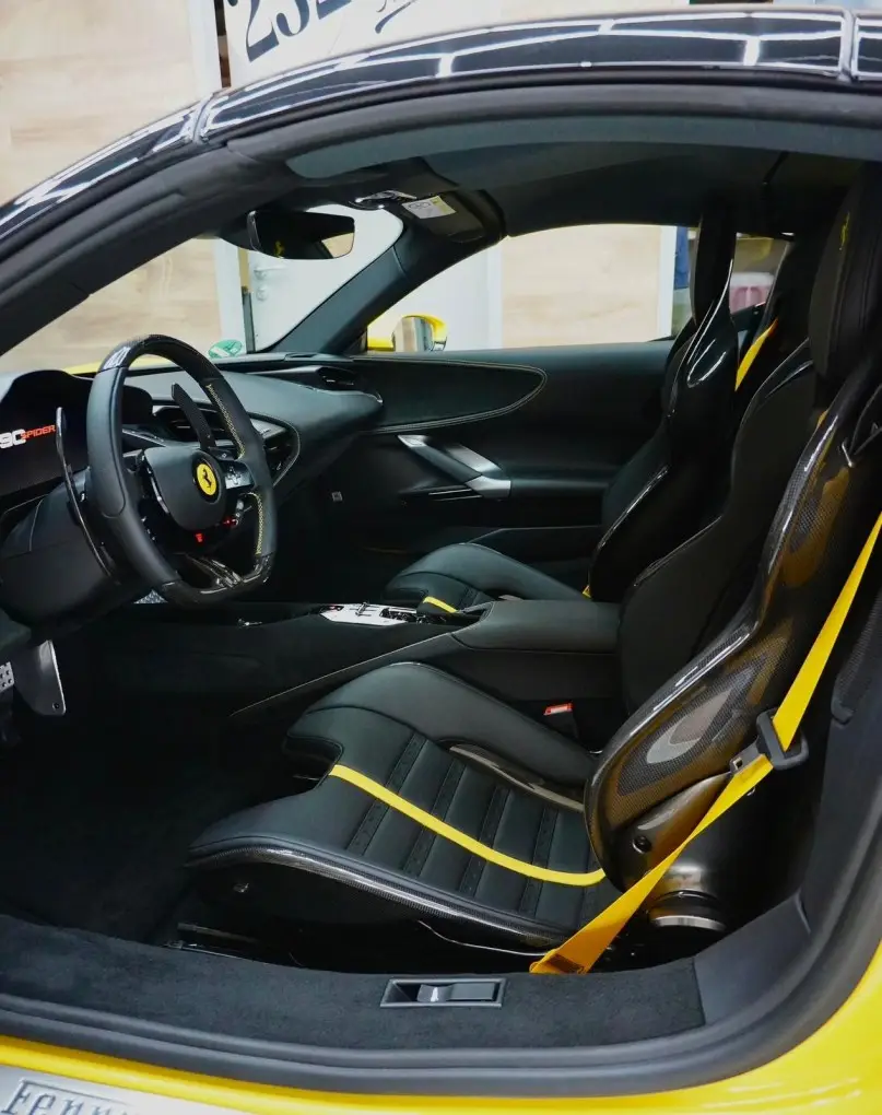 Ferrari SF90 Spider 2024, exterior — Rome Luxury Car Rental, Rome. 986 horsepower on the road to Tivoli