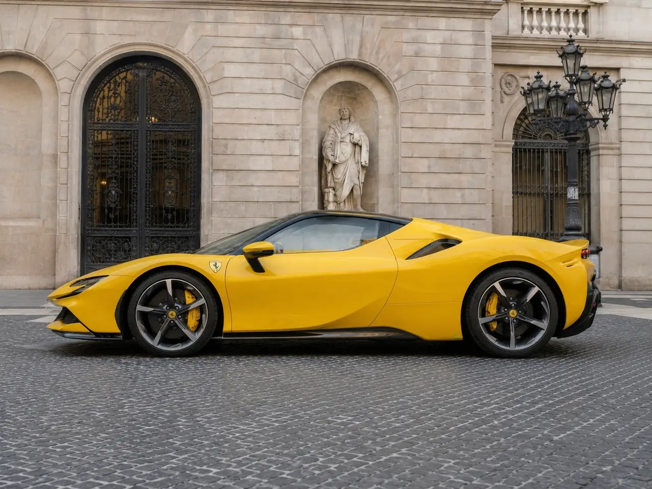 Ferrari SF90 Spider 2024, exterior — Rome Luxury Car Rental, Rome. The 2024 Ferrari SF90 Spider is the most powerful road-going Ferrari you can rent in Rome…