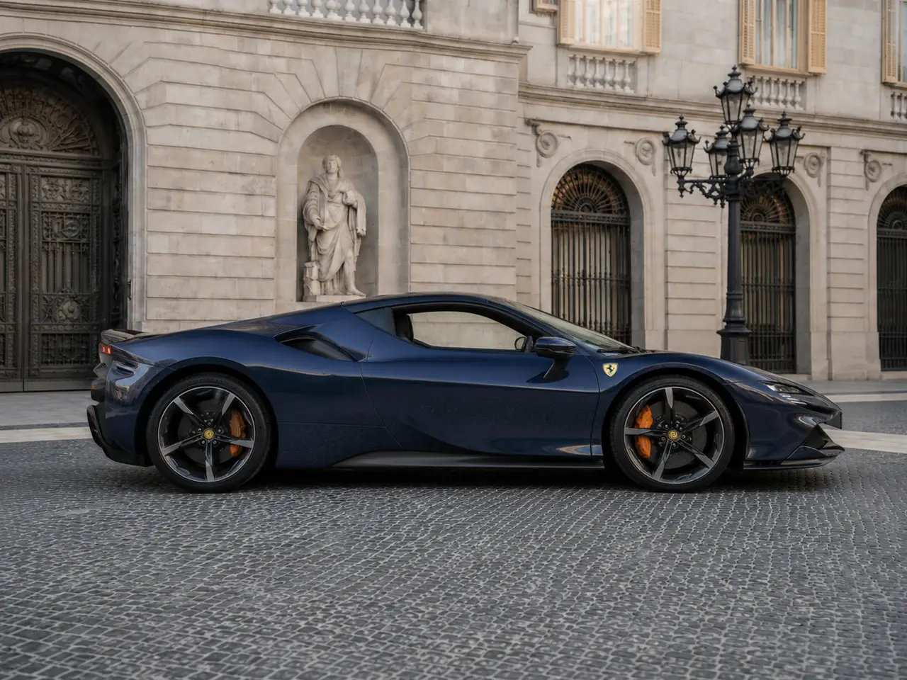 Ferrari SF90 Stradale 2025, vista frontal — Rome Luxury Car Rental, Roma. Este Ferrari SF90 Stradale que forma parte de la flota disponible en Roma es la propuesta…