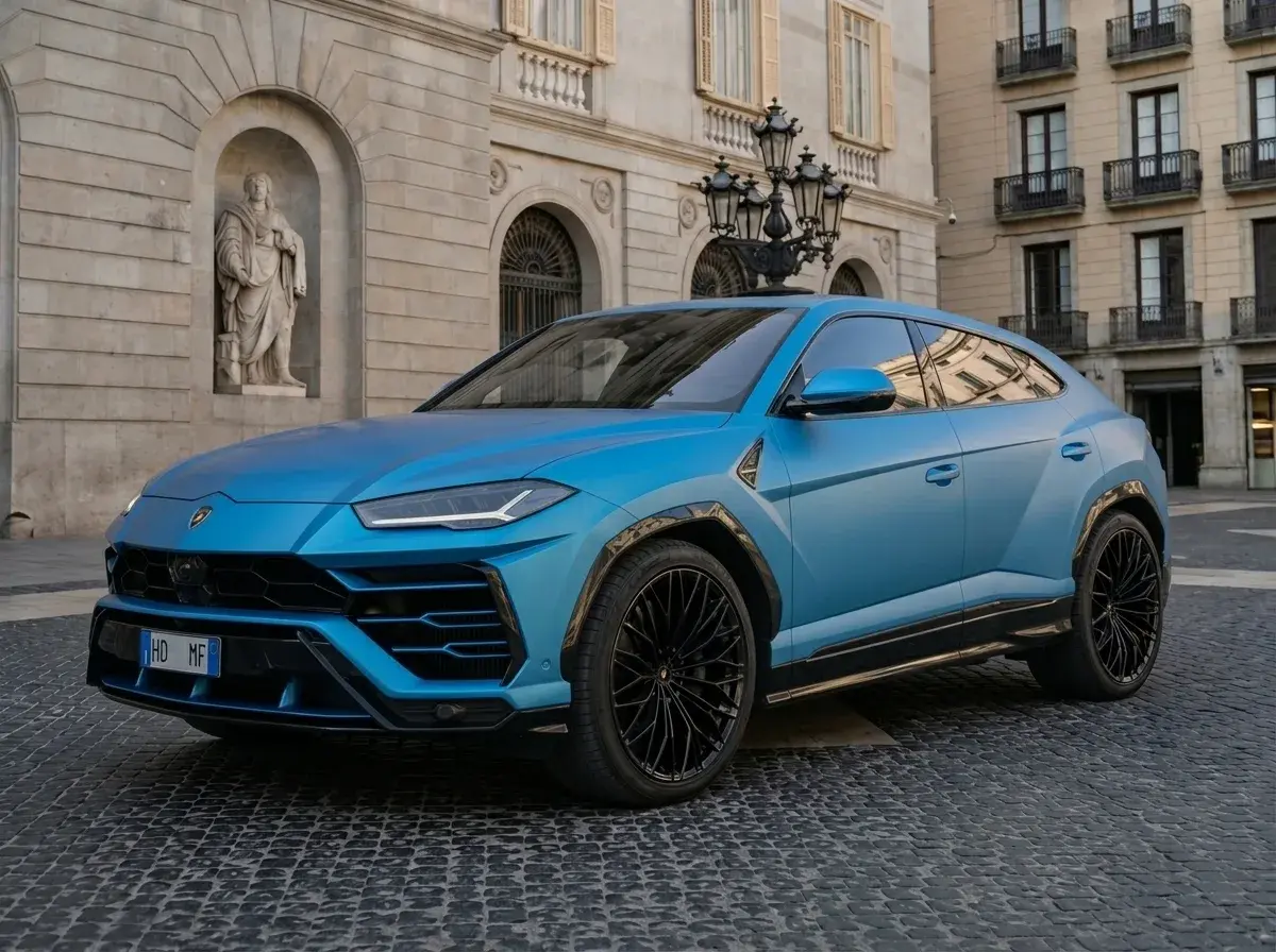 Lamborghini Urus SE 2025, esterno — Rome Luxury Car Rental, Roma. Il Lamborghini Urus SE porta la logica del V12 in un corpo da SUV: 800 CV distribuiti con…