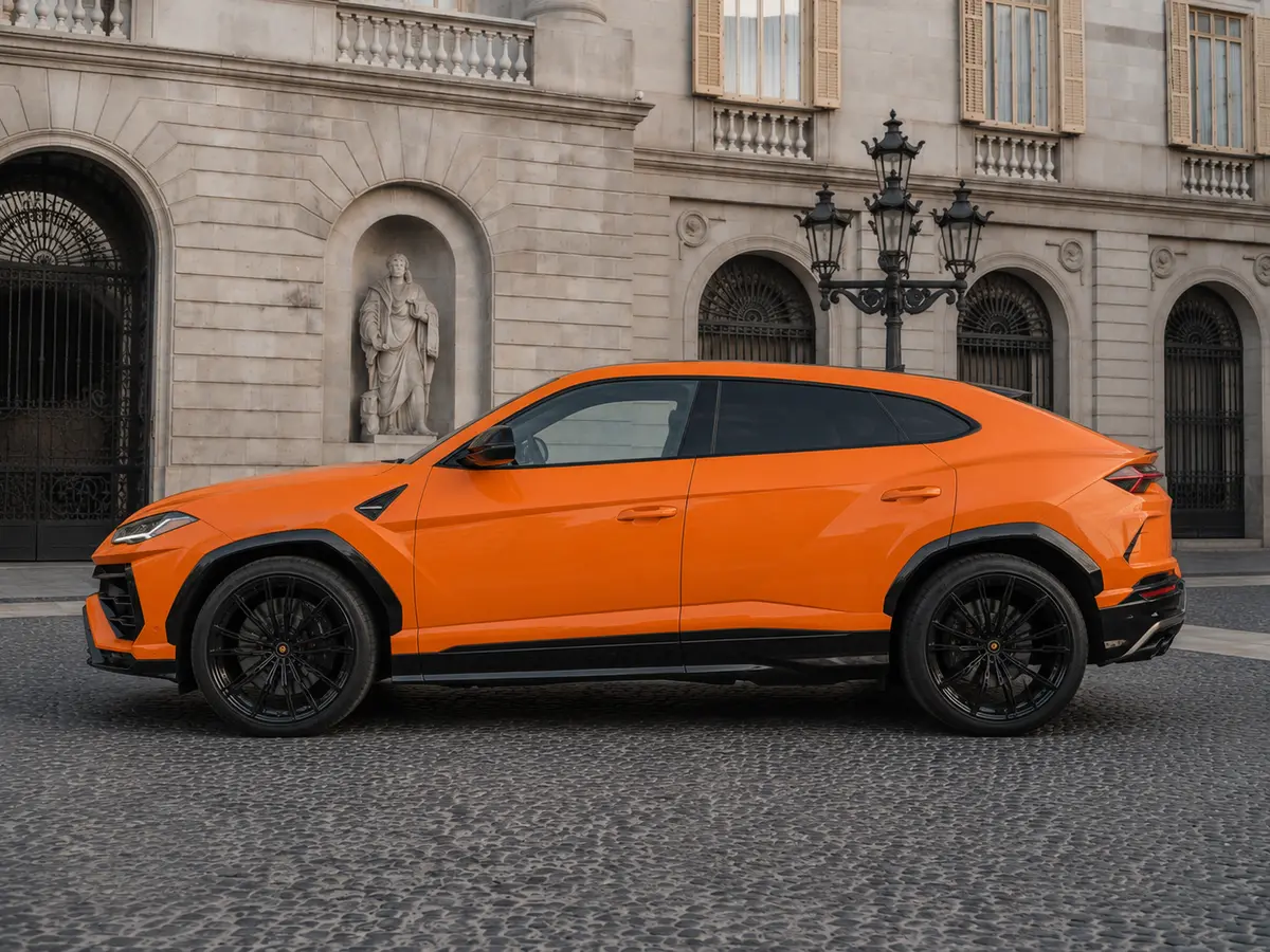 Lamborghini URUS SE 2025, esterno — Rome Luxury Car Rental, Roma. Il Lamborghini URUS SE 2025 porta la grinta di un SUV da 800 cavalli in un formato che…