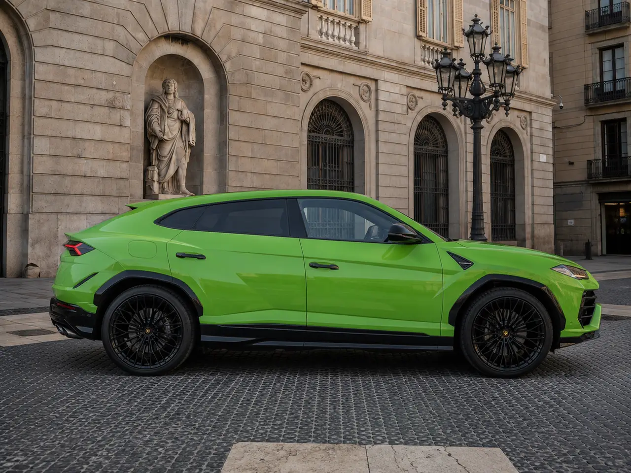 Lamborghini Urus SE 2026, vista frontale — Rome Luxury Car Rental, Roma. Il Lamborghini Urus SE 2026 porta all'estremo l'idea di SUV sportivo: 800 CV distribuiti…