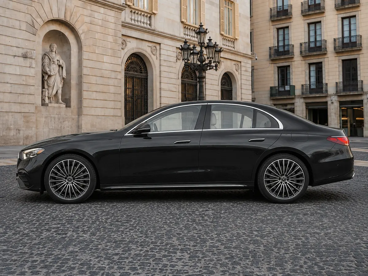Mercedes Benz E-klasse 220d Premium Plus 2026, esterno — Rome Luxury Car Rental, Roma. La Mercedes Benz E-Klasse 220d Premium Plus 2026 è la scelta di chi cerca in un'auto…
