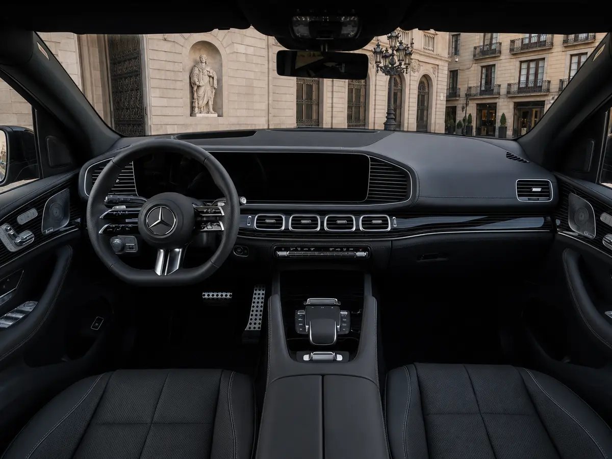 Mercedes Benz GLS-klasse 350 D Exclusive 7 Posti 2025, interior — Rome Luxury Car Rental, Rome. The Mercedes-Benz GLS 350d Exclusive brings a different kind of presence to the fleet: a…