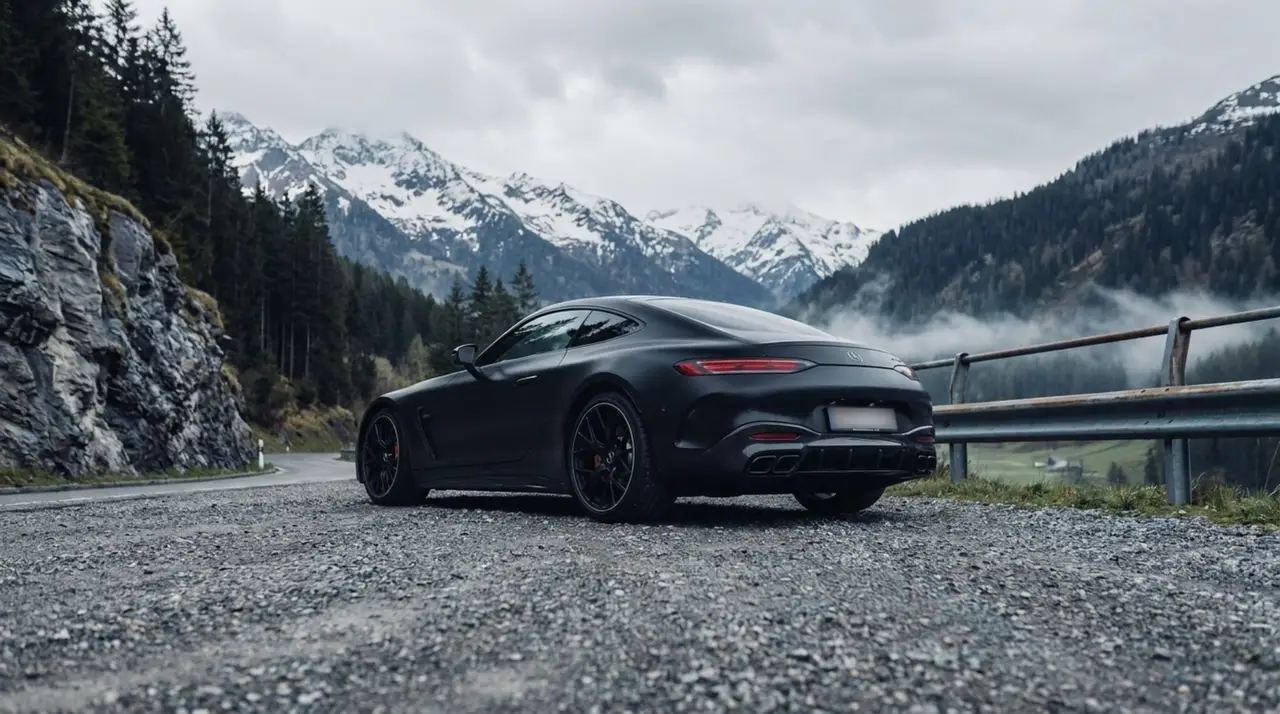 Mercedes Benz GT63 AMG Coupe 2024, vista frontale — Rome Luxury Car Rental, Roma. La Mercedes-Benz GT63 AMG Coupé 2024 è una gran turismo a due posti pensata per chi cerca…