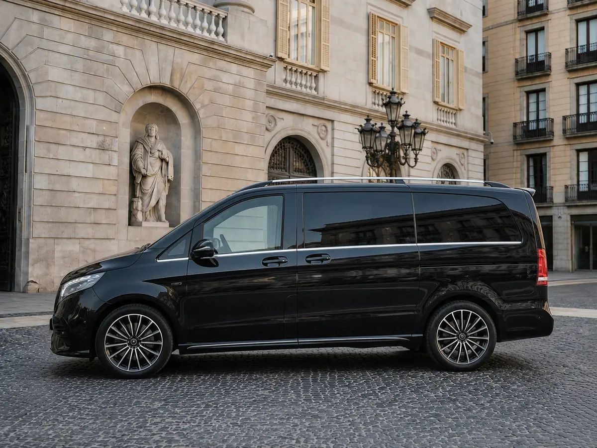 Mercedes Benz V300 4x4 XL VIP (Captain, 7 seat) 2025, esterno — Rome Luxury Car Rental, Roma. Il Mercedes Benz V300 4x4 XL VIP, versione Captain a 7 posti, è la risposta a chi deve…