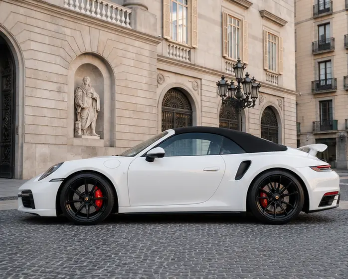 Porsche 911 Carrera S Cabrio (992) 2025, внешний вид — Rome Luxury Car Rental, Рим. 2025 Porsche 911 Carrera S Cabrio (992) — кабриолет с отдачей 480 л.с. и четырьмя…