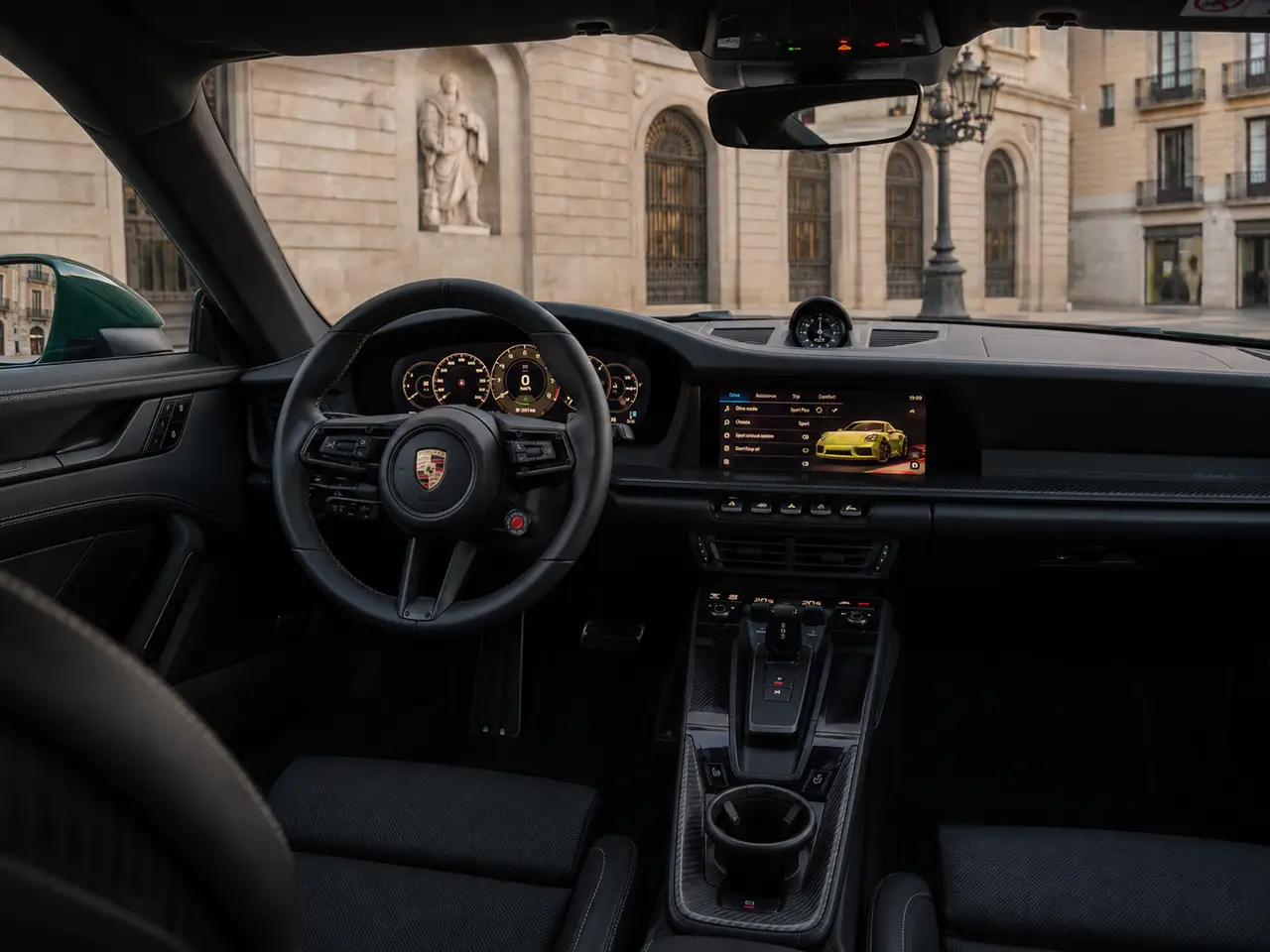 Porsche 911 GT3 2026, interior — Rome Luxury Car Rental, Rome. The 2026 Porsche 911 GT3 is built for drivers who want the mechanical honesty of a…