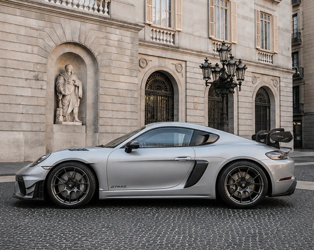 Porsche GT4 RS 2024, esterno — Rome Luxury Car Rental, Roma. La Porsche GT4 RS 2024 è una due posti pensata per chi guida per il gusto di guidare: 500…