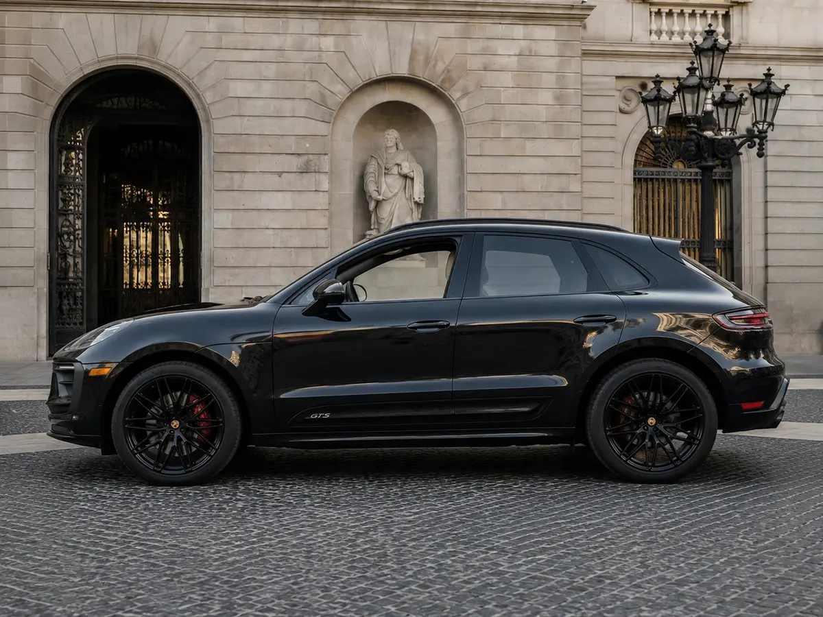 Porsche Macan GTS 2024, exterior — Rome Luxury Car Rental, Rome. The Porsche Macan GTS pairs 440 hp with a chassis that stays composed whether you're…