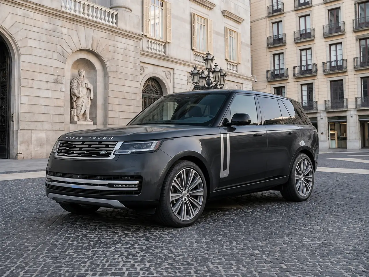 Rover Range Rover Autobiography P530 2026 — Rome Luxury Car Rental, Roma. Il Range Rover Autobiography P530 del 2026 porta in strada 530 cavalli distribuiti su una…
